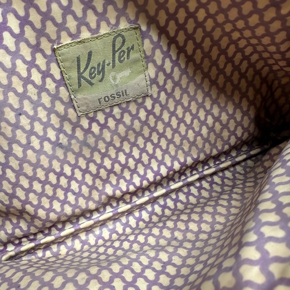 Fossil Black Floral Multicolor Zip Wristlet - Picture 4 of 4